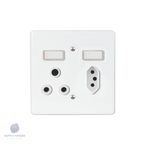 100X100 1XIEC, 1XSOC SOCKET MONOBLOCK WHITE