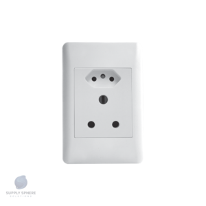 Apollo 100x50 SINGLE 16A  + 1 x IEC UN-SWITCHED  Contemporary White