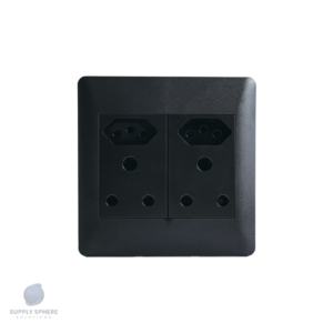 Apollo 100X100  DBL SOC & 2IEC UN-SWITCHED Edgy Sapphire Black