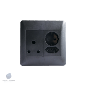 Apollo 100X100 16A, 1x SHUKO/IEC UN-SWITCHED Edgy Sapphire Black