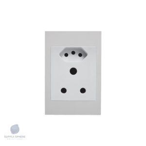 Apollo 100x50 SINGLE 16A  + 1 x IEC UN-SWITCHED  Contemporary White