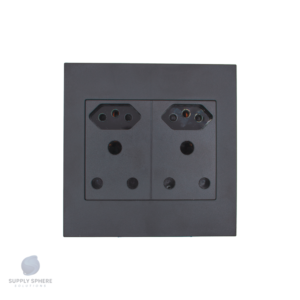 Apollo 100X100  DBL SOC & 2IEC UN-SWITCHED Edgy Sapphire Black