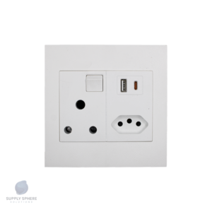 Apollo 100x100 1x16A, 1xIEC, USB 3.1 A+C Contemporary White 20W