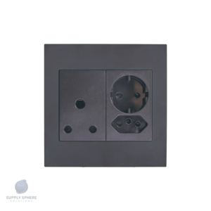 Apollo 100X100 16A, 1x SHUKO/IEC UN-SWITCHED Edgy Sapphire Black