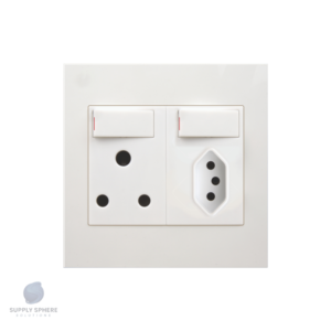 Single Switched Socket - 1x16A + 1 x IEC