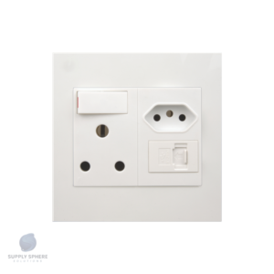 Single Switched Socket - 1x16A + 1 x IEC + 1 Shuttered USB