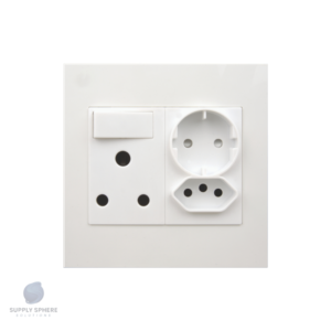 Single Switched Socket - 1x16A 1 x Schuko + 1 x IEC